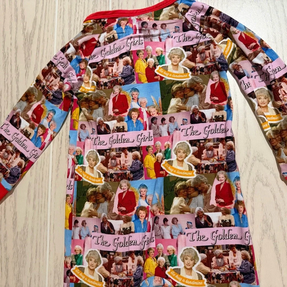 Golden Girls Bamboo Zippy Pajamas Toddler 2T Footed 2 Way Zip Retro‎ NWOT